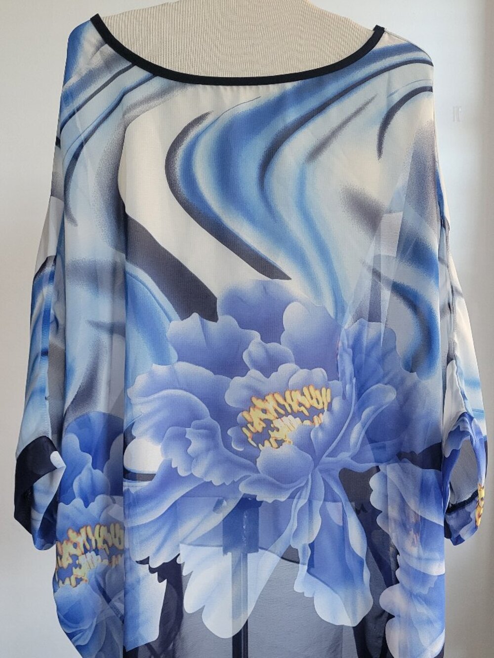 Rokou Women Chiffon Floral Print Beach Cover-up